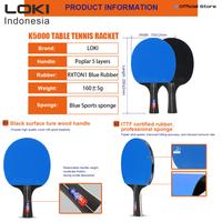 Gambar LOKI K5000 Pingpong bat - Table tennis racket dari LOKI INDONESA undefined 3 Tokopedia
