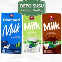 Gambar Susu Diamond UHT 1L All Varian Mix rasa | Diamon Full Cream Coklat - Full Cream dari Depo Susu Kelapa Gading undefined 1 Tokopedia