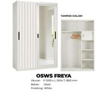 Gambar LEMARI PAKAIAN BESI 2 PINTU SLIDING OSWS OLYMPIC 120CM KHUSUS BOGOR dari TokoNiagaBaru_NEW undefined 3 Tokopedia