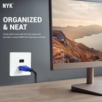 Gambar NYK Wall Face Plate HDMI & VGA + Outbow / Wall Port Modular HDMI + VGA dari LOKUI STORE undefined 5 Tokopedia