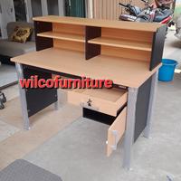 Gambar Meja Resepsionis Expo Minimalis / Meja Kasir 120 Cm Kaki Besi dari Wilco Furniture Palembang undefined 5 Tokopedia