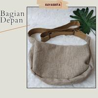 Gambar Tas Selempang Wanita Slingbag Bahan Goni - Tali Coklat dari Kayashita Official undefined 3 Tokopedia