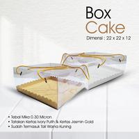 Gambar Kotak Mika Kemasan Kue & Makanan / Hantaran Uk. 22 x 22 x 12 cm ( 0.30 - Putih dari CV ANDO PUTRA JAYA undefined 1 Tokopedia
