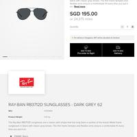 Gambar Ray Ban Kacamata Sunglass RB3712D Original Authentic Hitam Dark Grey Frame Size S 62 T 145 Beli di Singapore dari Yoga Elektronics undefined 4 Tokopedia