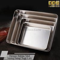 Gambar Nampan Stainless Tebal Loyang Persegi Baking Tray Tinggi 6 cm - NPM4035 dari DariDuaSatu undefined 1 Tokopedia
