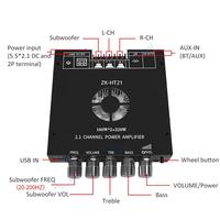 Gambar ZK-HT21 AMPLIFIER 2.1 CHANNEL BLUETOOTH MODUL DAYA DIGITAL SUBWOOFER dari amplitude audio undefined 4 Tokopedia