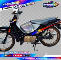 Gambar STRIPING VARIASI MOTOR CRYSTAL / STICKER LIST MOTOR SUZUKI CRYSTAL - Hijau, TRANSPARAN UV dari Petrok Striping undefined 1 Tokopedia
