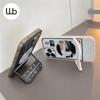 Gambar Case iPhone 13 12 Pro Max casing Music Player Hidden Stand - White, 12 dari White Black undefined 2 Tokopedia