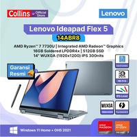 Gambar LENOVO IdeaPad Flex 5 14ABR8 Ryzen 7-7730U 16GB 512G 14" WUXGA W11 OHS dari Collins Official undefined 1 Tokopedia