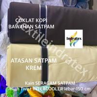 Gambar ( per setengah meter ) kain twill high twist INTERCOOLER polyester lebar 150 cm bahan baju celana rok atasan bawahan seragam pakaian dinas PNS PEMDA pegawai negeri PDH ASN GURU Pemkot Pemkab aparatur pemerintahan SATPAM safari jas formal bukan semi wol - PEMDA KHAKI MUDA, per panjang setengah meter dari textileindratex undefined 5 Tokopedia