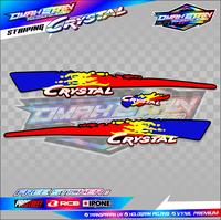 Gambar STRIPING VARIASI MOTOR CRYSTAL / STICKER LIST MOTOR SUZUKI CRYSTAL - Hijau, TRANSPARAN UV dari Petrok Striping undefined 2 Tokopedia