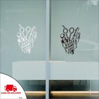 Gambar CUTTING STICKER BARBERSHOP POTONG RAMBUT PANGKAS RAMBUT BISA CUSTOM 2 - Putih dari CMKpart undefined 1 Tokopedia