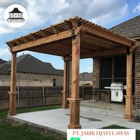 Gambar Pargola Minimalis Kayu / Gazebo Minimalis Kayu Jati / Joglo Altar Mini dari Tukang Kayu Tangsel undefined 1 Tokopedia