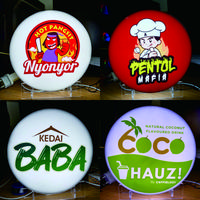 Gambar Neon Box Bulat Variasi Ukuran / Bahan / dan sudah Termasuk Bracket - PVC, 50cm dari WONDERFULL AKRILIK undefined 5 Tokopedia