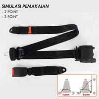 Gambar Sabuk Pengaman Safety Seat Belt 3 Titik Otomatis Auto Mobil Universal - Sabuk Pengaman dari Global Hardware undefined 2 Tokopedia