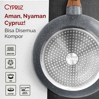 Gambar CYPRUZ GREY MARBLE FRY WOK WAJAN PENGGORENGAN ANTI LENGKET 28 CM 28CM - 24 CM  dari sinar66.id undefined 5 Tokopedia