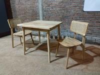 Gambar Paket Furniture Set Kursi Cafe Rotan Pekanbaru - Set Kursi Makan Jati dari Carvinery undefined 3 Tokopedia