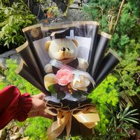 Gambar buket boneka wisuda/buket uang kosong /free kartu ucapan - Hitam, 3 slot dari AKJSTORE undefined 5 Tokopedia
