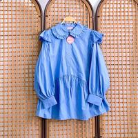 Gambar Ladyfemmes Kinara Blouse Fashion Atasan Wanita Muslim Katun - Denim, all size dari Ladyfemmes undefined 3 Tokopedia