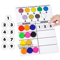 Gambar Mainan Edukasi Anak Kertas Activity Angka Warna Montessori Sekolah Tk dari Toylogy undefined 5 Tokopedia