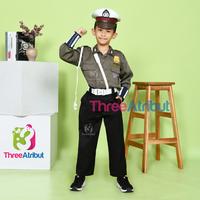 Gambar BAJU POLISI ANAK KOSTUM SERAGAM POLISI ANAK POLANTAS PAKET LENGKAP - POLANTAS COWO, XL dari Three Atribut undefined 3 Tokopedia