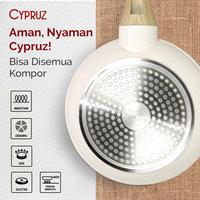 Gambar CYPRUZ WHITE GRANITE FRY PAN WAJAN PANCI ANTI LENGKET 24 CM 24CM - 18 CM dari sinar66.id undefined 5 Tokopedia
