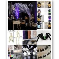 Gambar Halloween decoration party cafe resto lighting lampu ide unik scary - Tipe 9 dari Violettsky undefined 4 Tokopedia