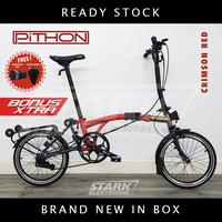 Gambar Pacific PITHON Trifold 16inch Sepeda Lipat Folding Bike (GOJEK/GRAB) - Fire Red dari StarkElektronik undefined 1 Tokopedia