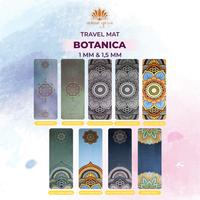 Gambar Matras Yoga Travel Mat Motif Botanica Yoga Mat Travel Yoga Motif - Half F. Blue, Tebal 1mm dari Unique Yoga Bali undefined 1 Tokopedia