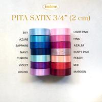 Gambar PITA SATIN 3/4" inch = 2 CM | 1 ROLL 20 - 25 YARD PITA KADO BUKET - NAVY dari imloveid undefined 2 Tokopedia