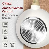 Gambar CYPRUZ WHITE GRANITE FRY WOK WAJAN PENGGORENGAN ANTI LENGKET 28 CM - 28 CM dari sinar66.id undefined 2 Tokopedia