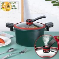 Gambar Panci Presto 3.5L Anti Lengket Panci Teflon Pot Micro Pressure 24cm - Merah dari All_MaskId undefined 3 Tokopedia