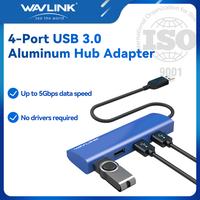Gambar Wavlink Aluminium 4Port hingga 5Gbps Transfer Data USB 3.0 Hub Adapter dari wavlink official undefined 1 Tokopedia