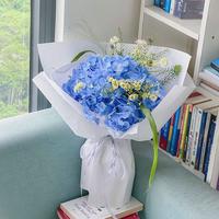 Gambar Hydrangea cammomile bouquet bucket buket bunga segar fresh instan dari The Hanna Florist undefined 1 Tokopedia
