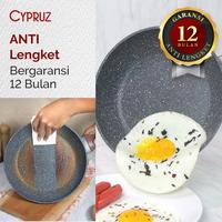 Gambar CYPRUZ GREY MARBLE FRY PAN FRYPAN PANCI WAJAN ANTI LENGKET 24 CM 24CM - 28 CM dari sinar66.id undefined 3 Tokopedia