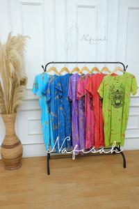 Gambar Daster Bali Motif Barong Bahan Rayon Adem All Size - Orange dari Nafisah Clothes undefined 4 Tokopedia
