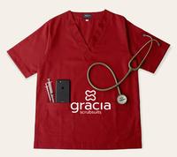 Gambar Scrub / baju oka / baju jaga dokter (atasan saja ukuran S M L) - XXXL dari Gracia Scrubsuits Malang undefined 3 Tokopedia