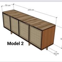 Gambar Lemari Pakaian/Cabinet kayu jati/Almari Baju Furniture Kayu Jati - Model Custom 3 dari Almeera Jepara Furniture undefined 2 Tokopedia