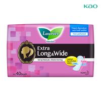 Gambar Laurier Extra Long & Wide 40s Triplepack +Gift -Pantyliner Non Perfume dari KAO Indonesia undefined 2 Tokopedia