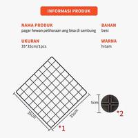 Gambar MR RIGHT CAT DOG CAGE kandang pagar besi DIY KUCING ANJING HAMSTER - Hitam 12pcs dari CV Sumber Alami undefined 2 Tokopedia