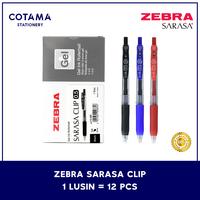 Gambar Pulpen Zebra Sarasa Clip Gel 0.5/0.7/1.0 mm - 1 lusin isi 12 pcs - 0.7 mm, Merah dari Cotama Stationery undefined 1 Tokopedia
