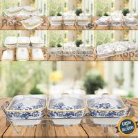 Gambar Tempat Wadah Saji Makanan Prasmanan Keramik Set Vicenza - Random dari Re Shop2 undefined 1 Tokopedia
