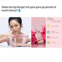 Gambar Spray Wajah Agar Lembab Viva Queen Rose Face Mist with Niacinamide dari CV VIVACOSMETICS undefined 3 Tokopedia