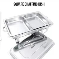 Gambar Pemanas Segi Prasmanan Jumbo 2Tray / Square Chafing Dish Jumbo 2Tray - Standart dari PerabotanDapurku undefined 4 Tokopedia