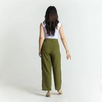 Gambar Celana Panjang Wanita Crinckle Green Brand The Executive Original dari Anjaru Fashion Store undefined 4 Tokopedia