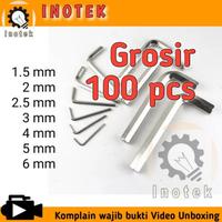 Gambar Kunci L GROSIR 100 pcs Allen Key 1,5mm 2mm 2,5mm 3mm 4mm 5mm 6mm - 3mm dari Inotek undefined 1 Tokopedia