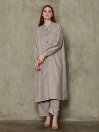 Gambar Tunik Set Celana - New Sriwijaya warna BROWN - Kerah Koko dari kaIN_readytowear undefined 2 Tokopedia