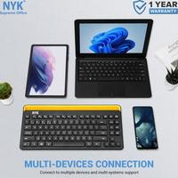 Gambar NYK Mini Wireless Bluetooth Multi Device Keyboard - BT-90 Keyboard dari azkari11 undefined 2 Tokopedia