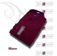 Gambar Kemeja Pria Merk FELIS PAOLO Slim Fit Lengan Panjang - Maroon, 15.5 (L) dari Mikk-Store undefined 4 Tokopedia