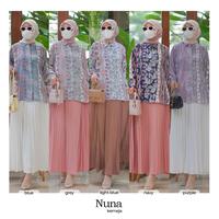 Gambar Kemeja Atasan Wanita Premium Silk Print Nuna D'Lovera - Purple dari Dzakirah Butik undefined 1 Tokopedia